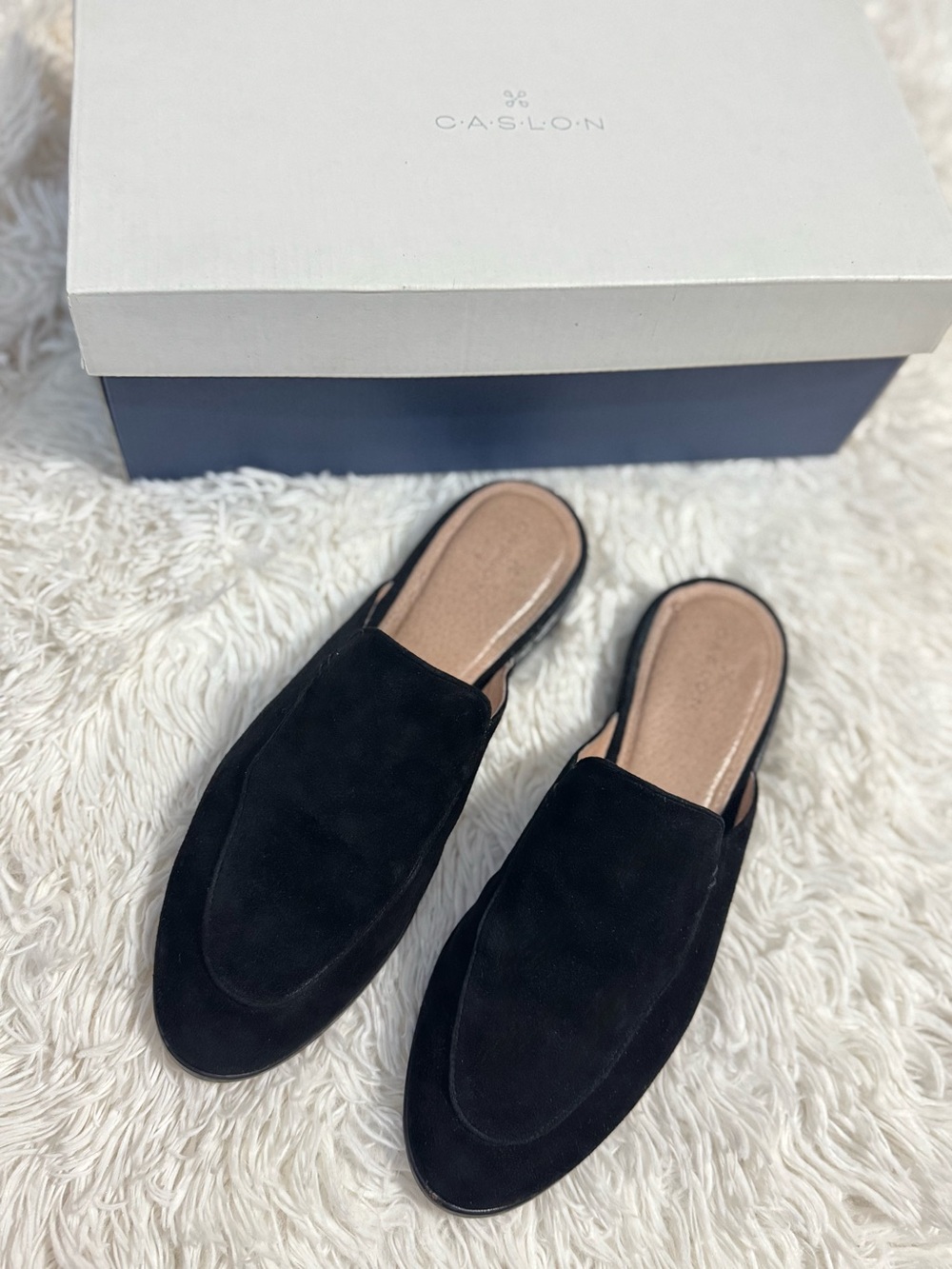 Caslon Women’s Black Suede Slip-On Mules - Picture 2 of 3